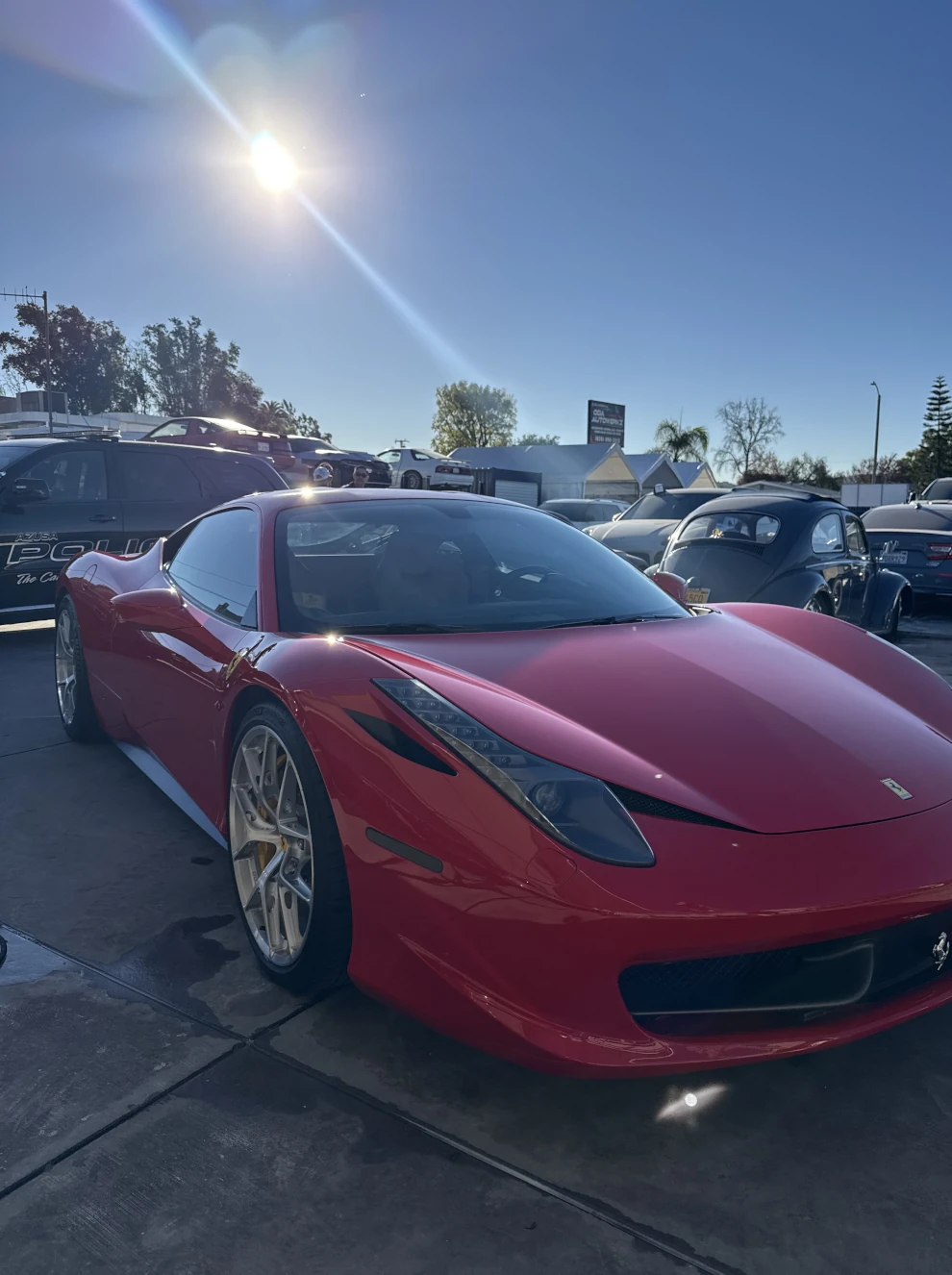 Red Ferrari - Paint Touch Up Detail