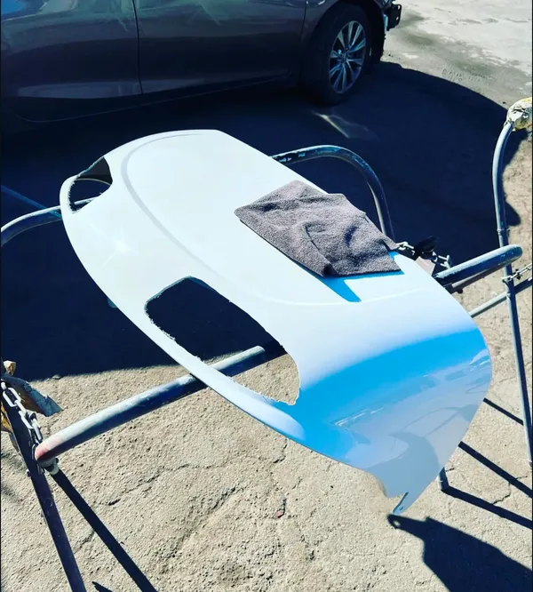 Carbon fiber restoration and paintless dent removal service demonstration
